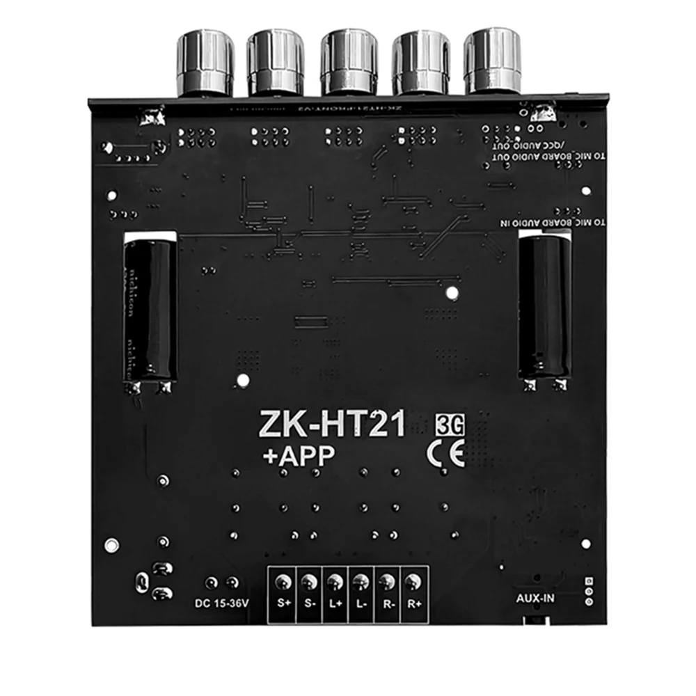 HT21-3G 2.1 Channel TDA7498E Bt Amplifier Module Subwoofer 160Wx2+220V Treble Bass Wuzhi Audio Supports APP