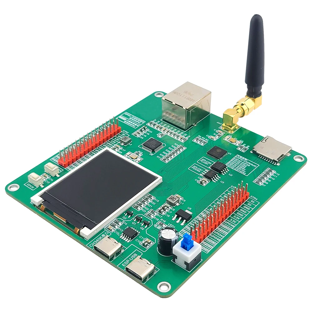 ESP32-S3 Development Board with 1.77 Inch LCD Display BT 2.5dbi WiFi Module AI Internet of Things W5500 ETH N16R8 CH340K Type-C