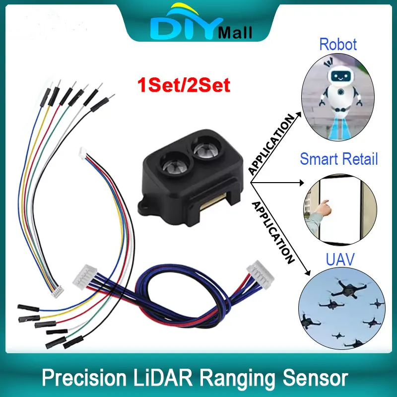 TF-Luna LiDAR Distance Sensor Module Single-Point Micro Ranging 5V UART/I2C for Arduino Pixhawk Drone Robot Obstacle Avoidance