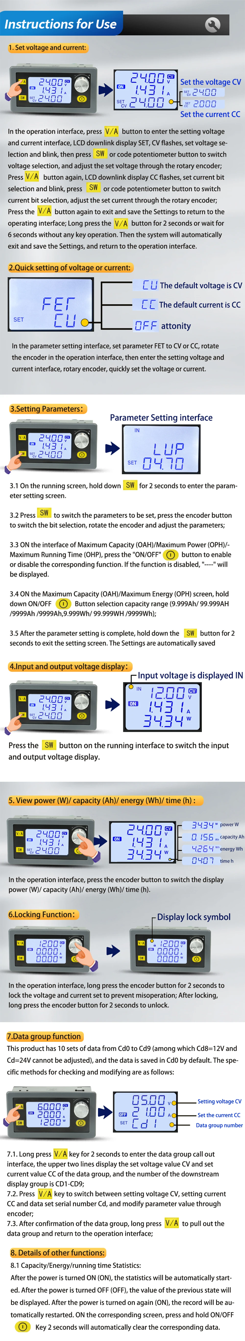 XY6020L CNC adjustable DC stabilized voltage power supply constant voltage and current maintenance 20A/1200W step-down module