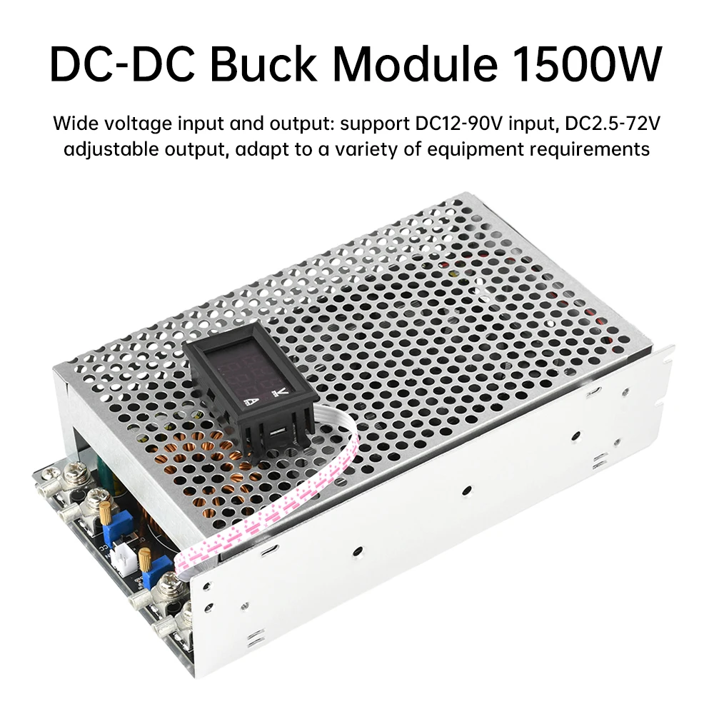 DC 15V-90V to DC 2.5V-72V 50A Adjustable Buck Converter Constant Voltage Constant Current Step Down Power Supply Module 1500W