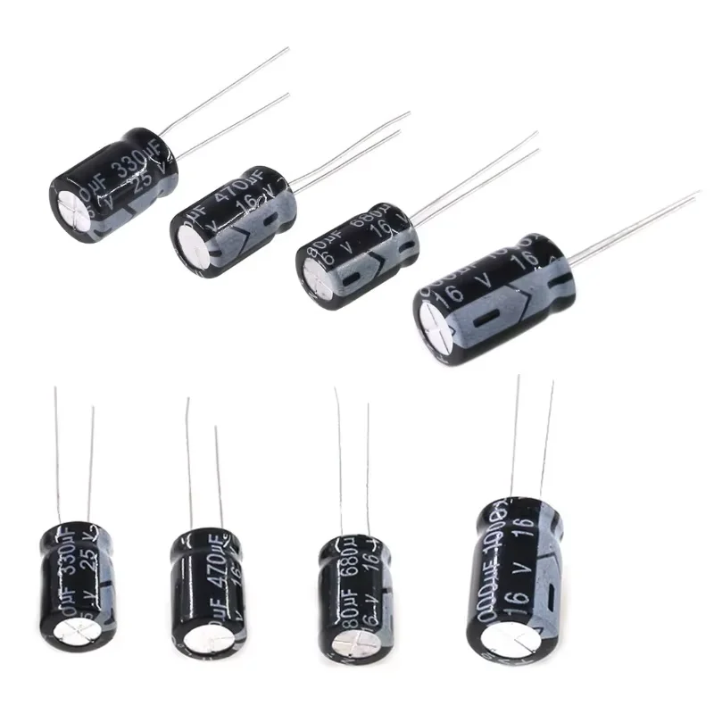 1000pcs 36 Kinds 0.1uF -1000uF Aluminum Capacitors 16-50V Electrolytic Capacitor Assortment Box Kit