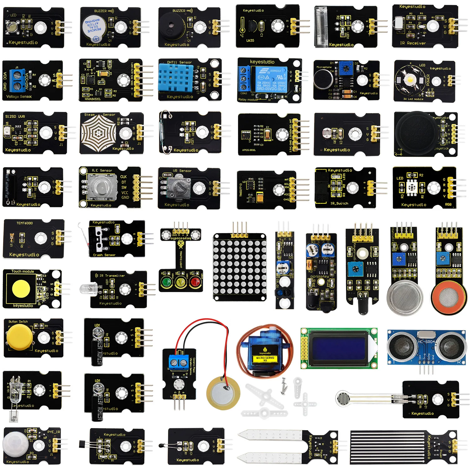 Keyestudio 37/48 In 1 Sensor Module Kit Gift Box For Arduino Starter Sensor Kit With Tutorial STEM Kids Programming Kit