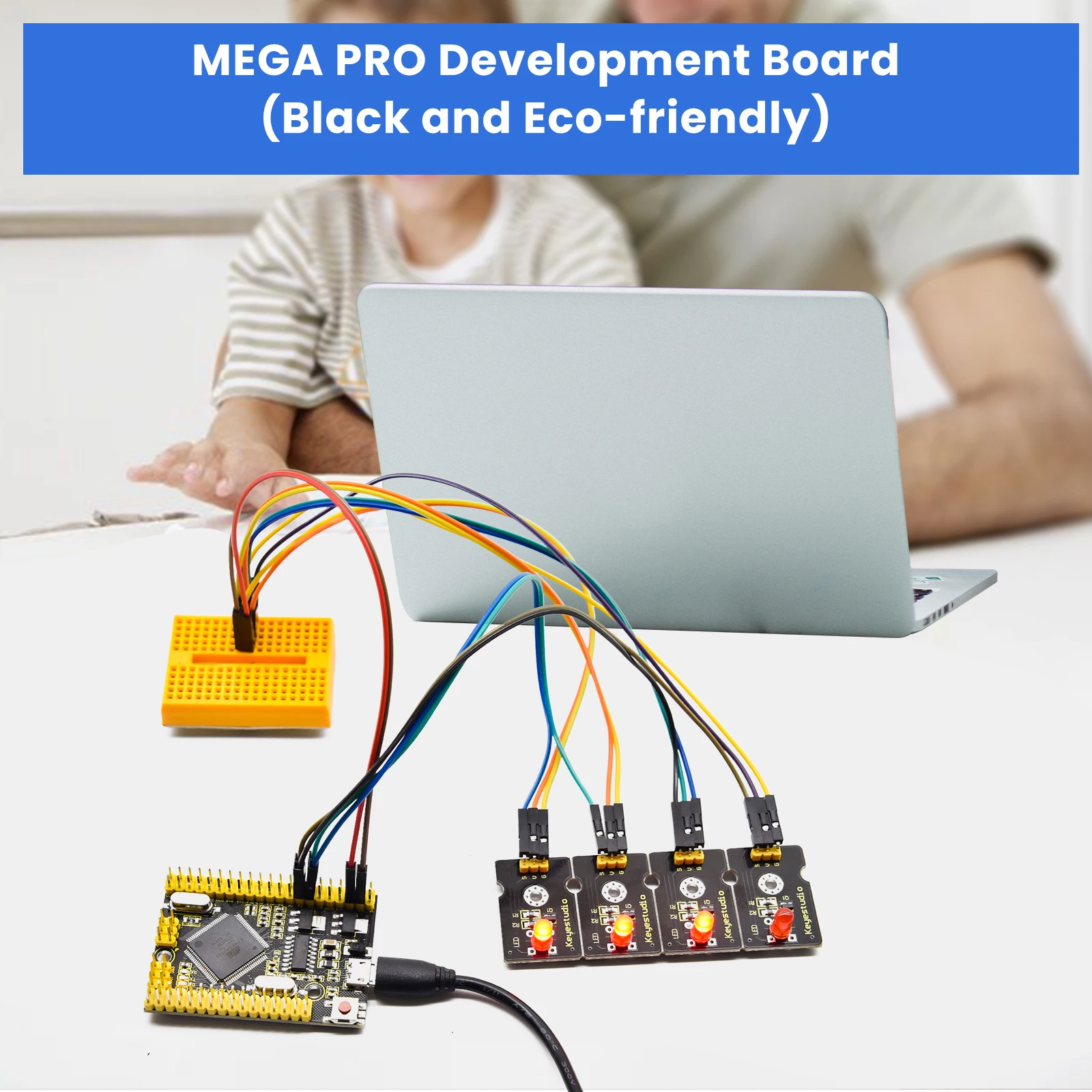 Keyestudio 2560MEGA WiFi /Plus/ Pro / Development Board+USB Cable Compatible for Arduino MEGA2560 R3 Microcontroller Boards