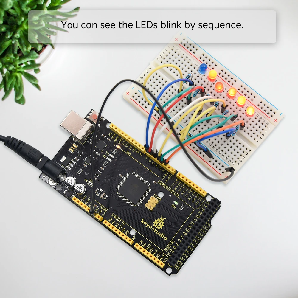 Keyestudio 2560MEGA WiFi /Plus/ Pro / Development Board+USB Cable Compatible for Arduino MEGA2560 R3 Microcontroller Boards