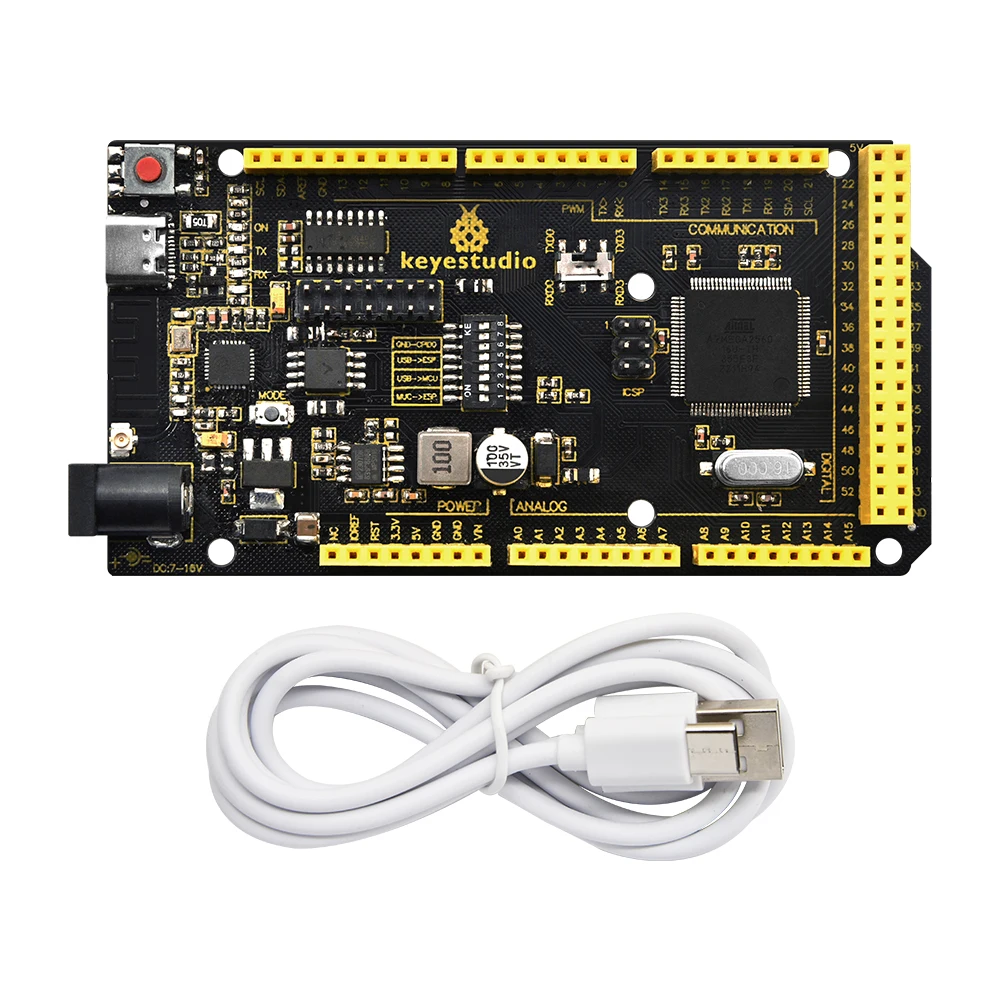 Keyestudio 2560MEGA WiFi /Plus/ Pro / Development Board+USB Cable Compatible for Arduino MEGA2560 R3 Microcontroller Boards