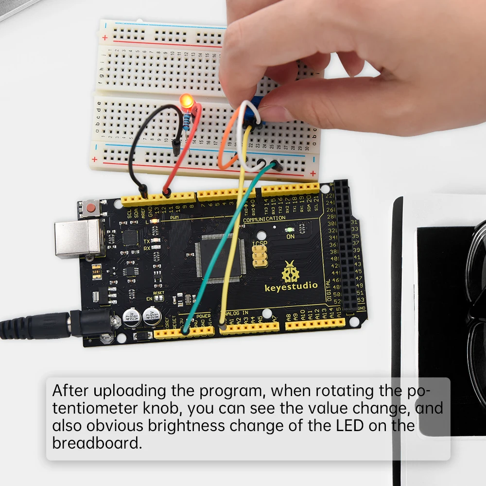 Keyestudio 2560MEGA WiFi /Plus/ Pro / Development Board+USB Cable Compatible for Arduino MEGA2560 R3 Microcontroller Boards