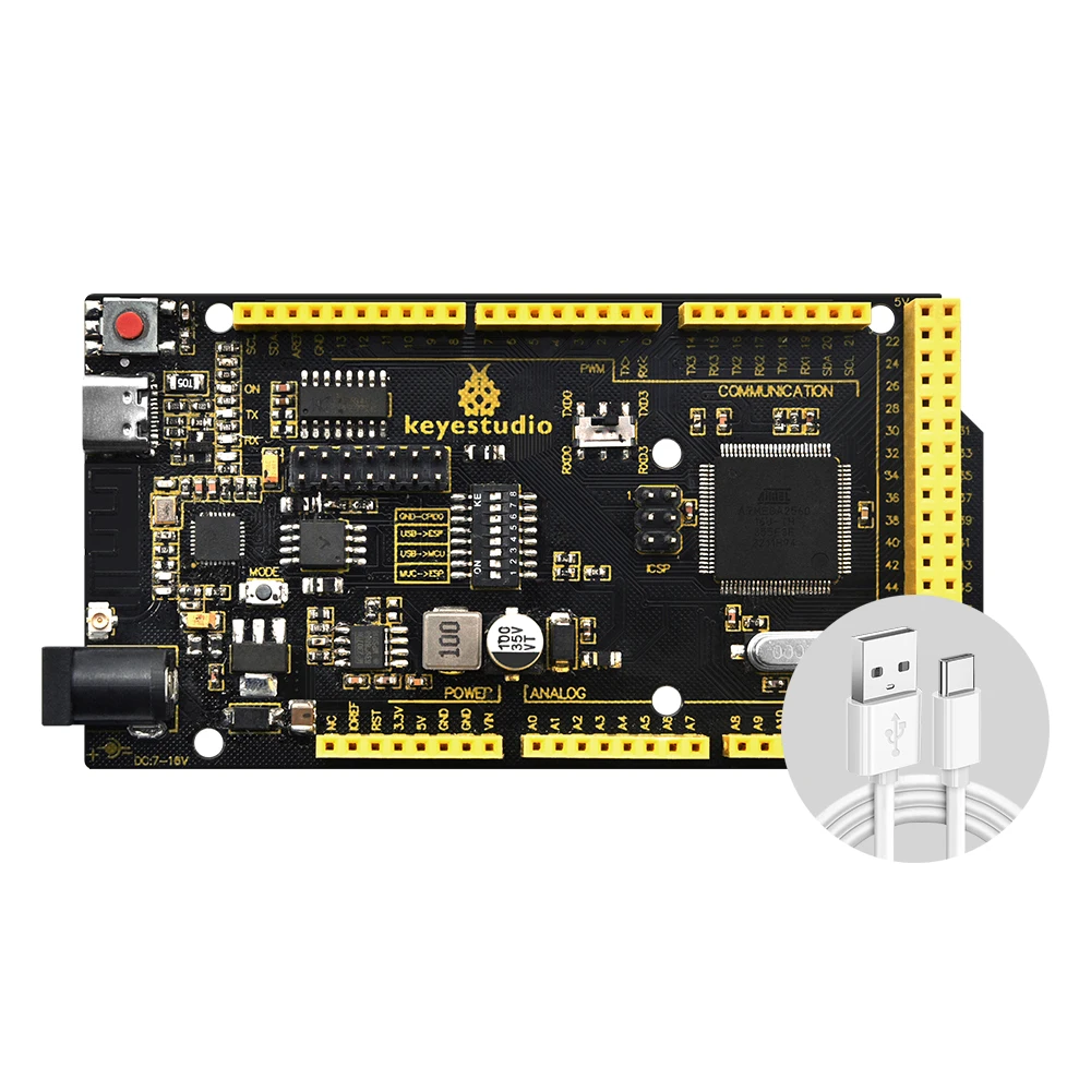 Keyestudio 2560MEGA WiFi /Plus/ Pro / Development Board+USB Cable Compatible for Arduino MEGA2560 R3 Microcontroller Boards