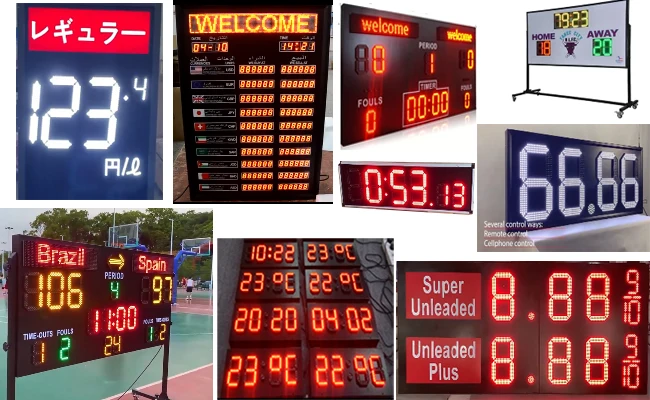 20 Inch Large Number 7 Segment Digital Module for Oil/Gas Price Sign Outdoor Waterproof Module RF Remote Control