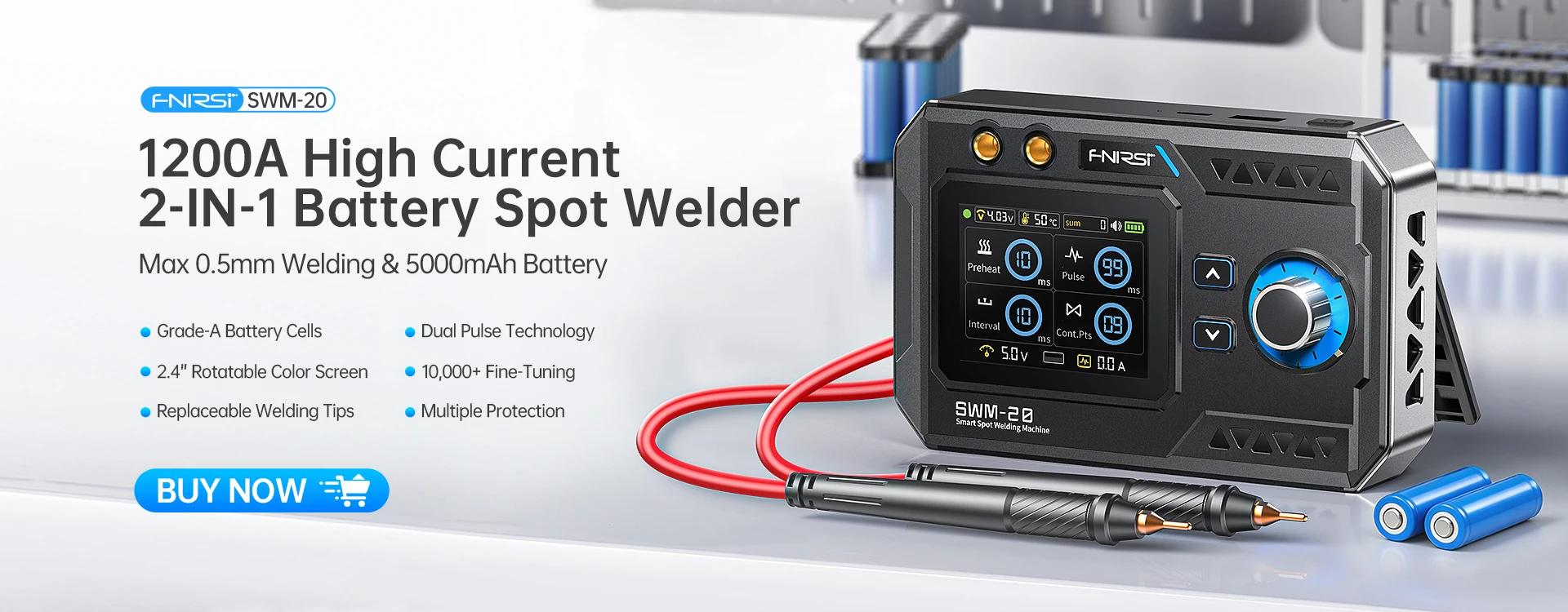 FNIRSI LC1020E High Precision Digital Bridge LCR ESR Tester Resistance Capacitance Inductance Electronic Component Measurement