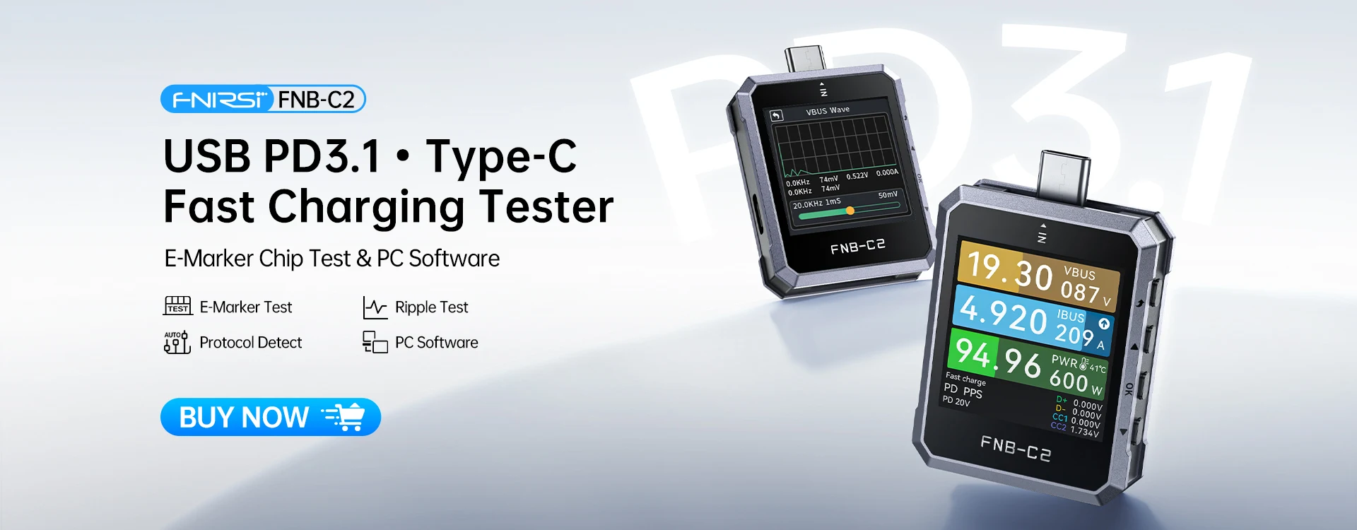 FNIRSI LC1020E High Precision Digital Bridge LCR ESR Tester Resistance Capacitance Inductance Electronic Component Measurement
