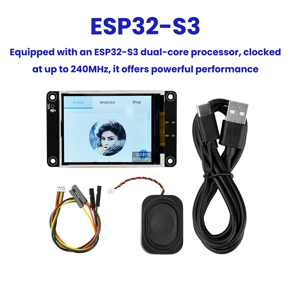 ESP32-S3 Development Board Wifi Bluetooth Intelligent Display Screen 2.8-inch TFT Module Touch Screen Supports Xiaozhi Type C