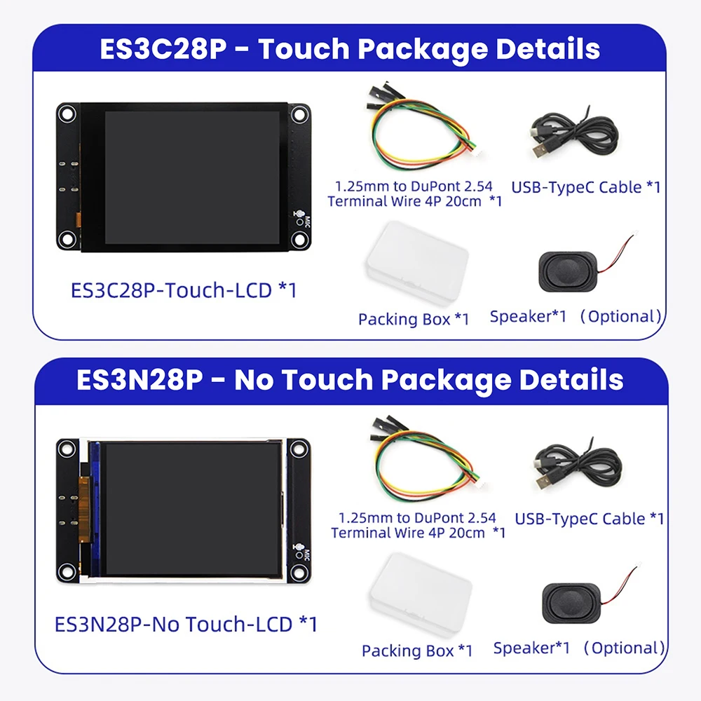 ESP32-S3 Development Board Wifi Bluetooth Intelligent Display Screen 2.8-inch TFT Module Touch Screen Supports Xiaozhi Type C