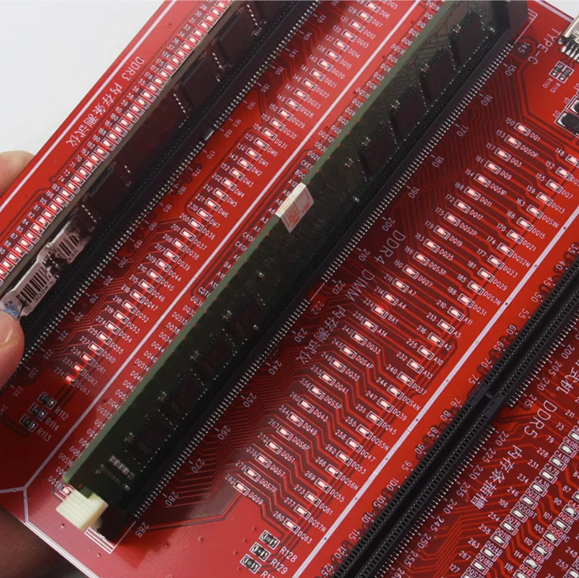 Server 4 in 1 Memory Tester With LED Indicator Suitable For DDR3 DDR4 DDR5 UDIMM RDIMM Desktop Server RAM Module Fault Detector