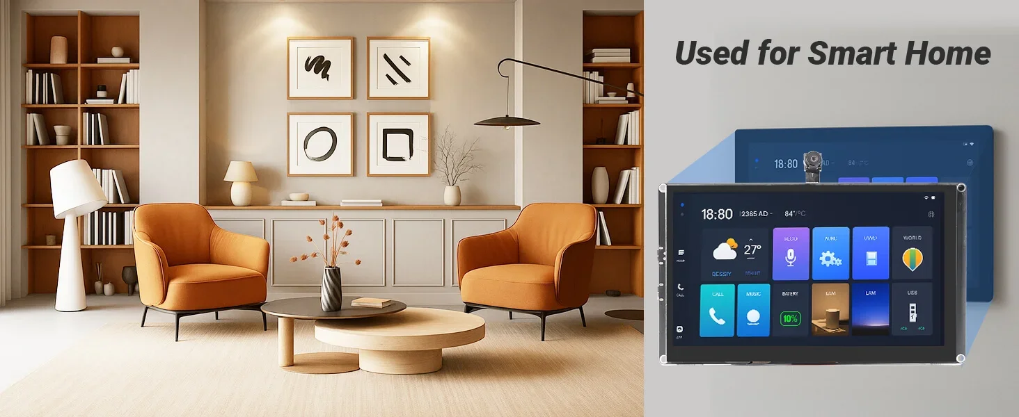 CrowPanel Advanced 7'' HMI AI Display 1024x600 IPS Touch Screen ESP32-P4 with Camera Optional Compatible with Arduino/LVGL