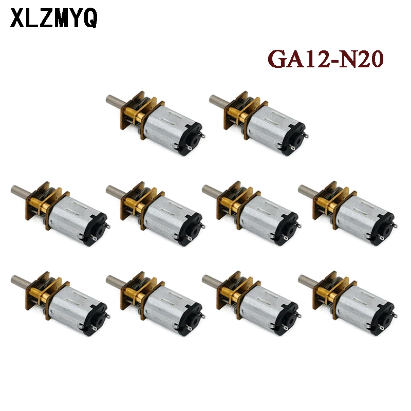 10pcs GA12-N20 DC 3V 6V 12V Micro Metal Gear Motor Gear Wheel Gear Motor 30RPM 60RPM 100RPM 200RPM 600RPM 1000RPM DIY Electronic