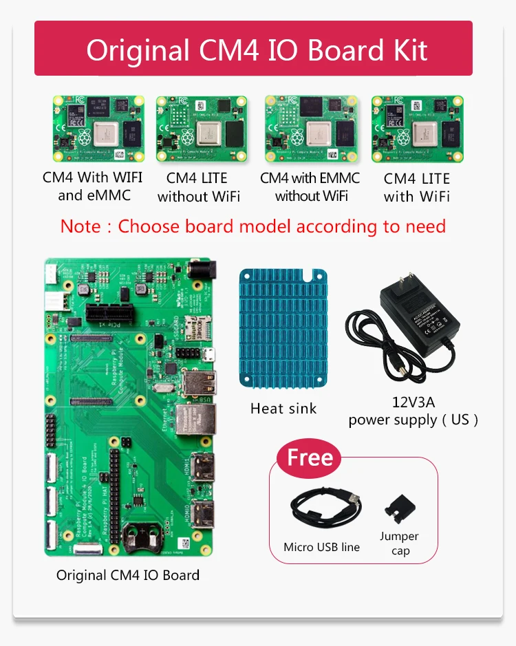 BoMaSRaspberry Pi CM4108000 CM4108008 CM4108016 CM4108032 CM4008000 CM4008008 CM4008016 CM4008032,Compute Module 4 EMMC WiFi,CM4