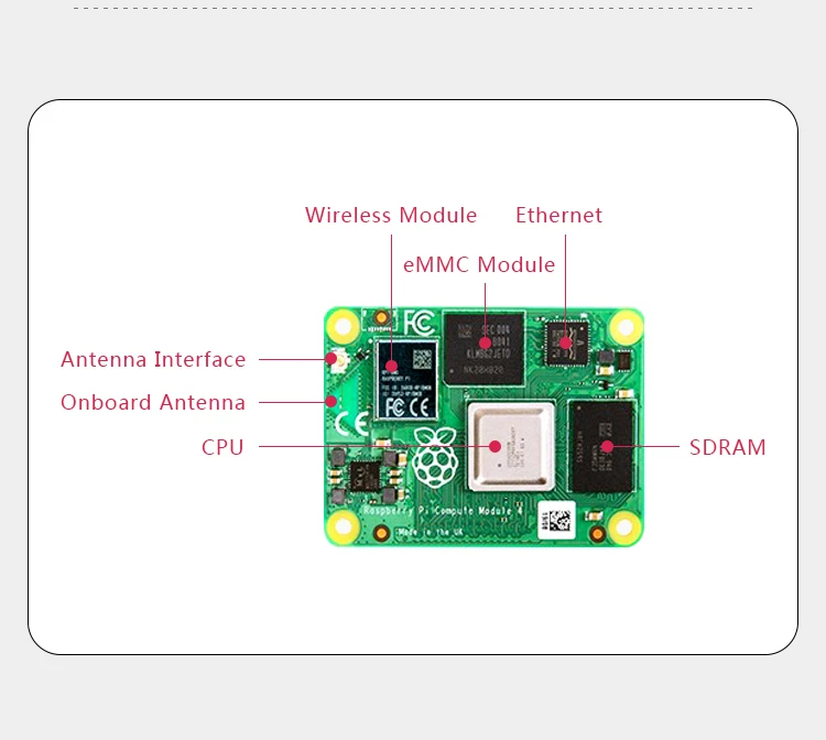BoMaSRaspberry Pi CM4108000 CM4108008 CM4108016 CM4108032 CM4008000 CM4008008 CM4008016 CM4008032,Compute Module 4 EMMC WiFi,CM4