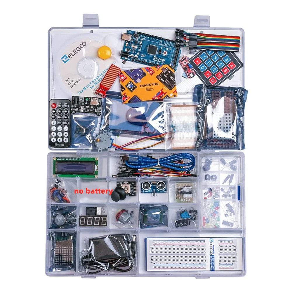 ELEGOO Mega R3 Project The Most Complete Ultimate Starter Kit with TUTORIAL, Compatible with Arduino® IDE DIY Electronic Kit