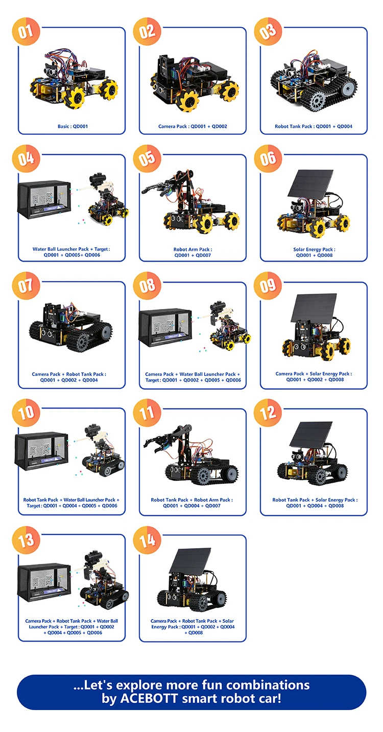 ESP32 Smart Robot Car Kit Remote Control Car for Arduino Programming Project STEM Education Science Coding Kit