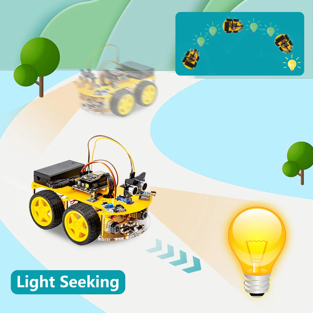 ESP32 Smart Robot Car Kit Remote Control Car for Arduino Programming Project STEM Education Science Coding Kit