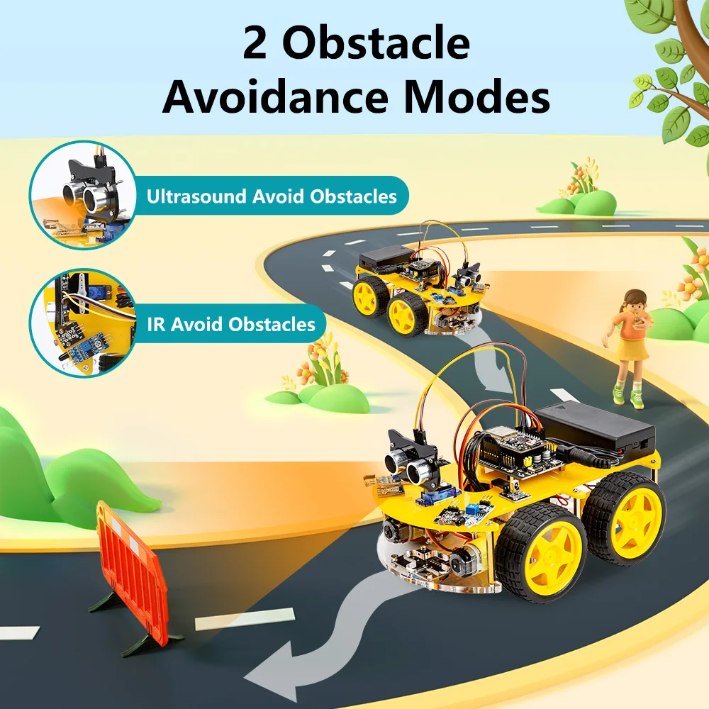 ESP32 Smart Robot Car Kit Remote Control Car for Arduino Programming Project STEM Education Science Coding Kit