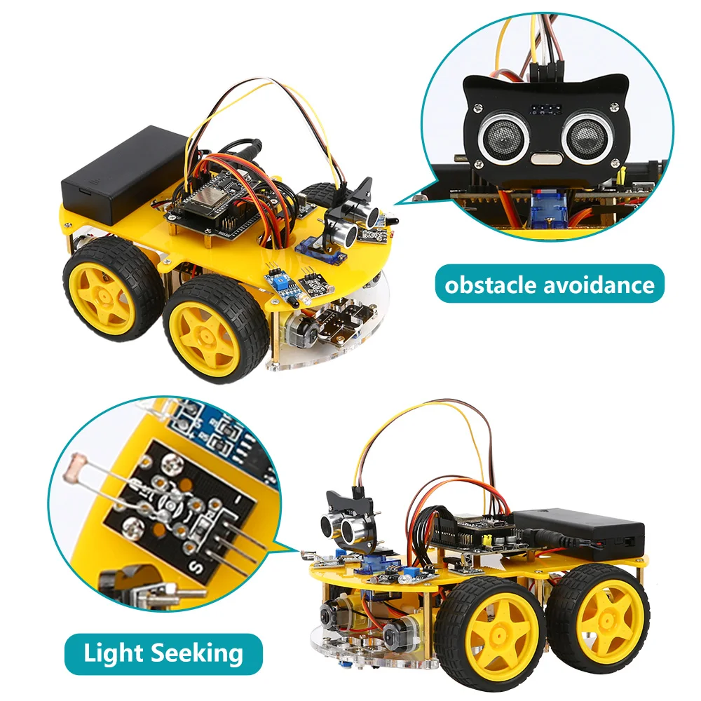 ESP32 Smart Robot Car Kit Remote Control Car for Arduino Programming Project STEM Education Science Coding Kit