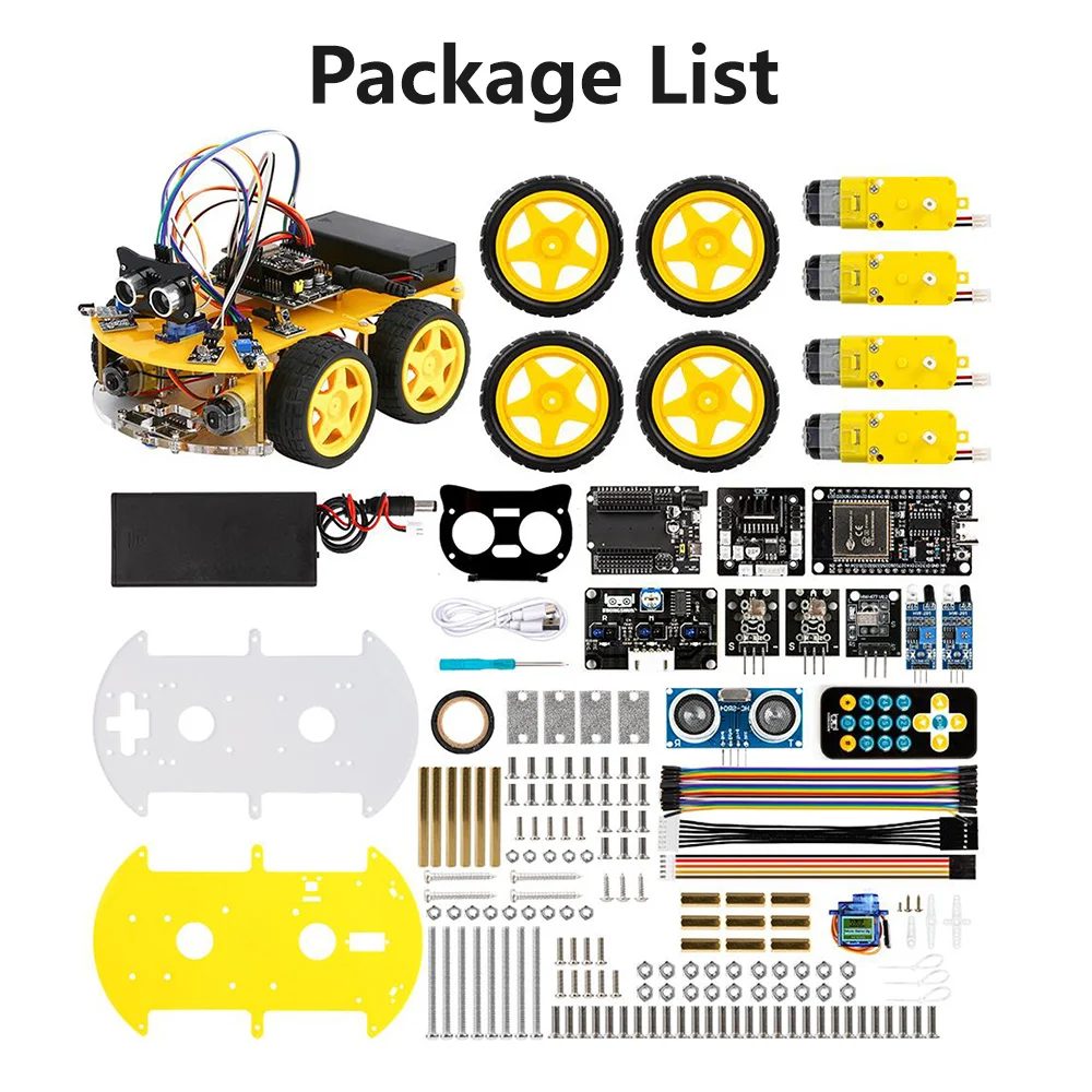 ESP32 Smart Robot Car Kit Remote Control Car for Arduino Programming Project STEM Education Science Coding Kit