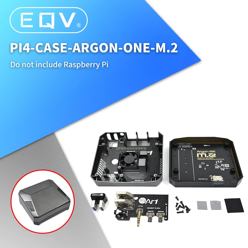Raspberry Pi 4B Argon One M.2 SSD Aluminum Case, With M.2 SSD Expansion Slot