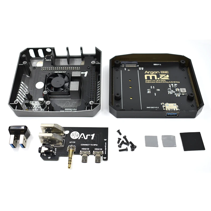 Raspberry Pi 4B Argon One M.2 SSD Aluminum Case, With M.2 SSD Expansion Slot
