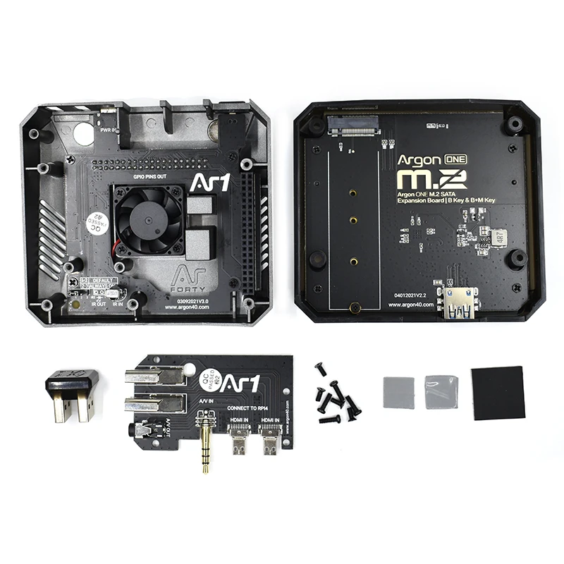 Raspberry Pi 4B Argon One M.2 SSD Aluminum Case, With M.2 SSD Expansion Slot