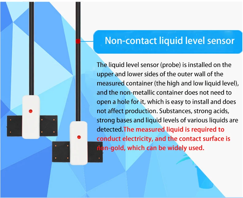 XKC-C383 Automatic Pumping and Drainage Water Liquid Level Controller,DC12V-24V/AC110V-220V Non-contact Level Sensors