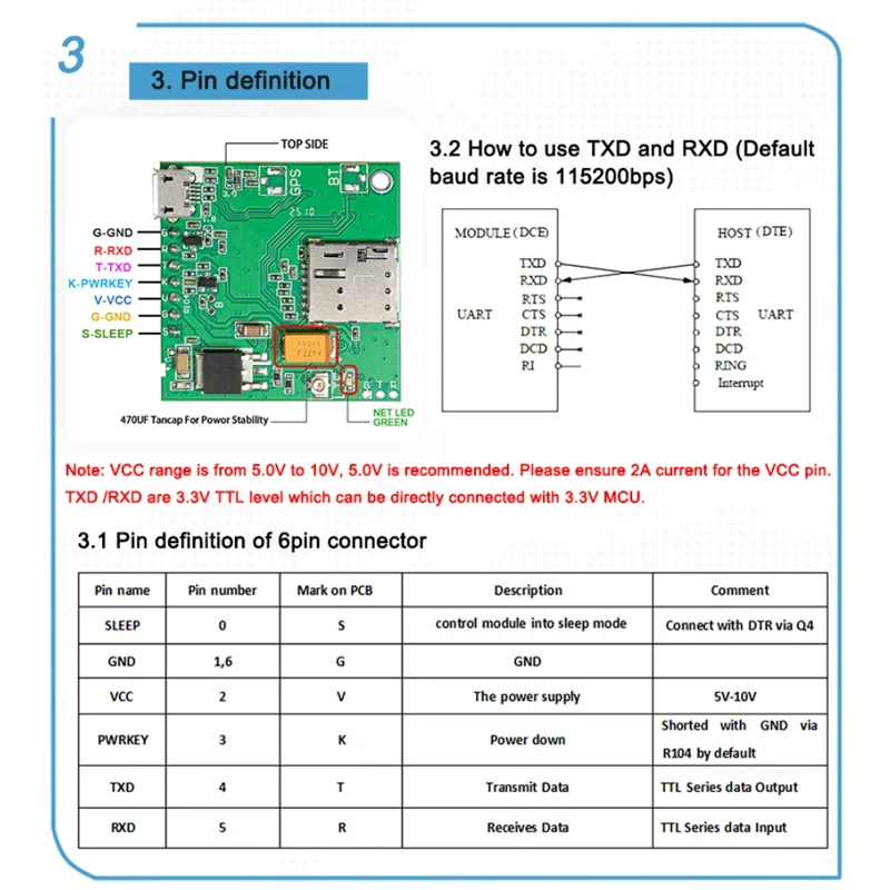A7670G Push Nano Side Way SIM Slot Core Board Development Kits Global Bands SIMCOM 4G LTE Cat 1 Module Breakout Kit with Antenna