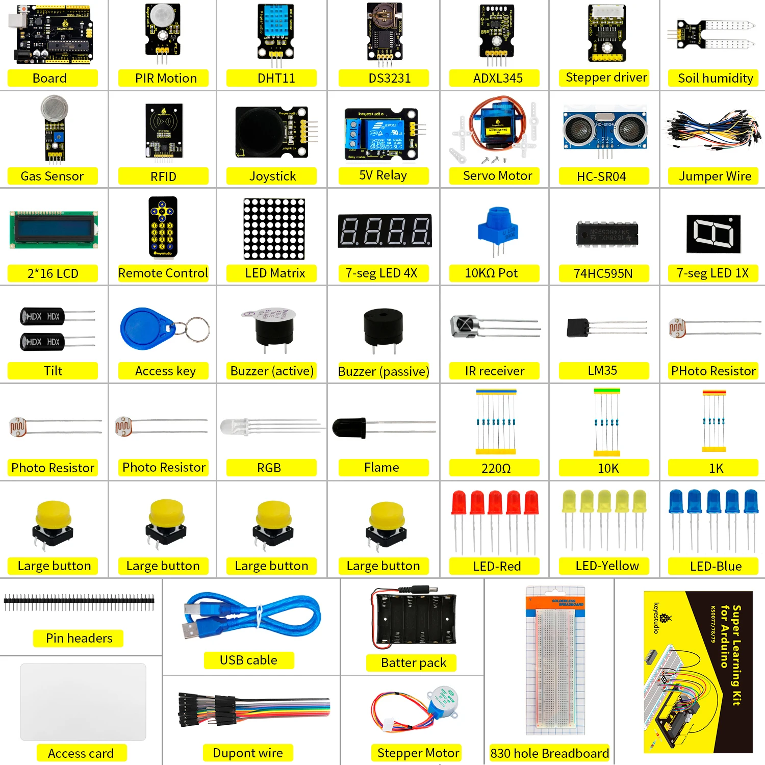 Hot Sale Keyestudio Super RFID Starter Kit+Development Board+32 Projects for Arduino Starter Kit for UNOR3 DIY Motherboard Kit