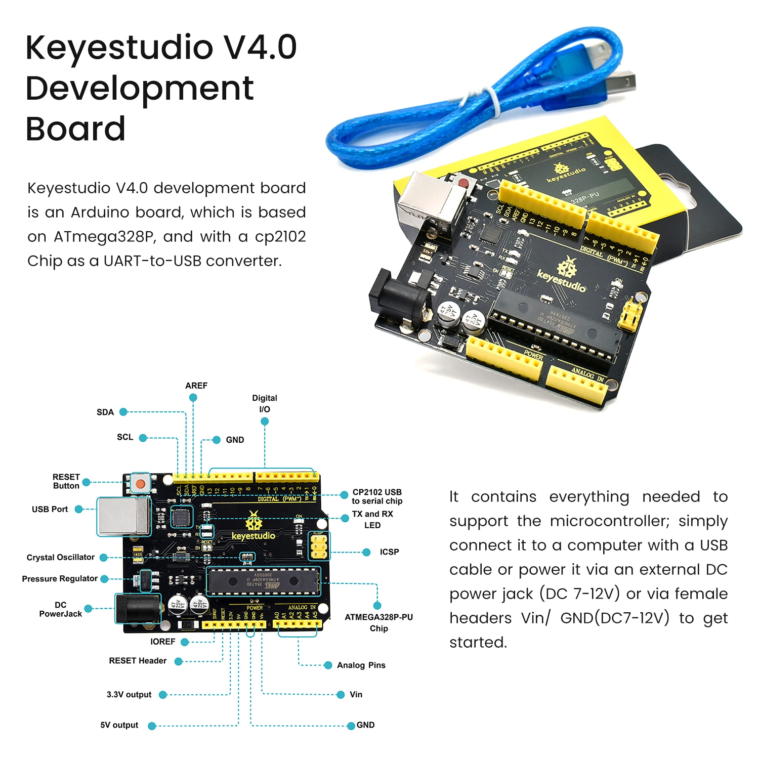 Hot Sale Keyestudio Super RFID Starter Kit+Development Board+32 Projects for Arduino Starter Kit for UNOR3 DIY Motherboard Kit