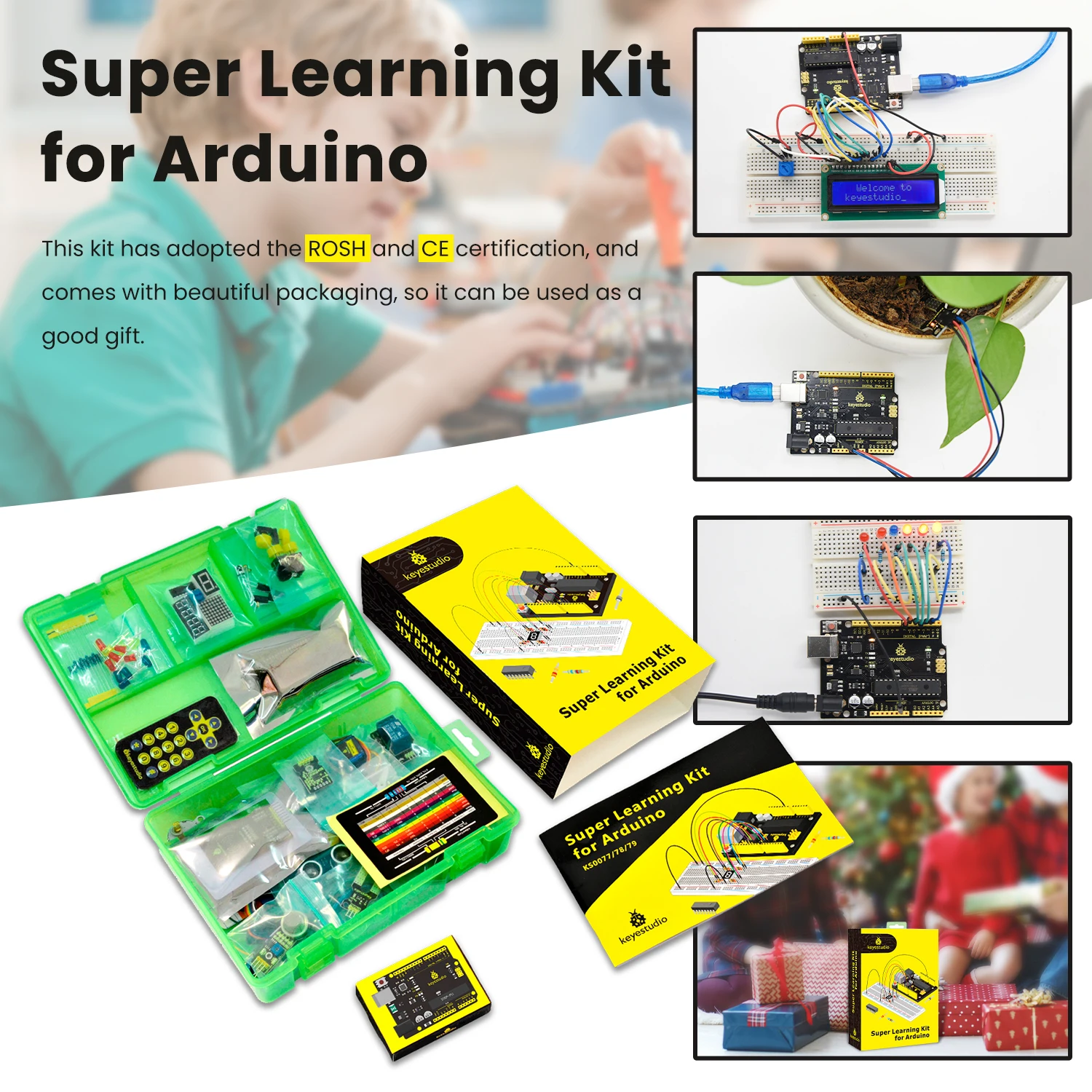 Hot Sale Keyestudio Super RFID Starter Kit+Development Board+32 Projects for Arduino Starter Kit for UNOR3 DIY Motherboard Kit