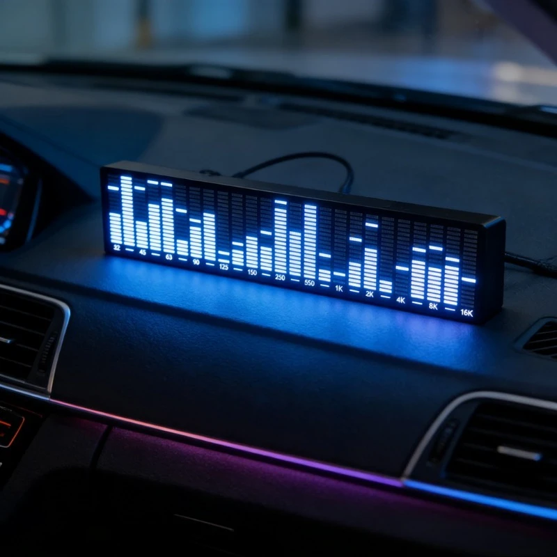Voice-Activated Music Rhythm Light Car Ambient LED Sound Control Pickup Lamp