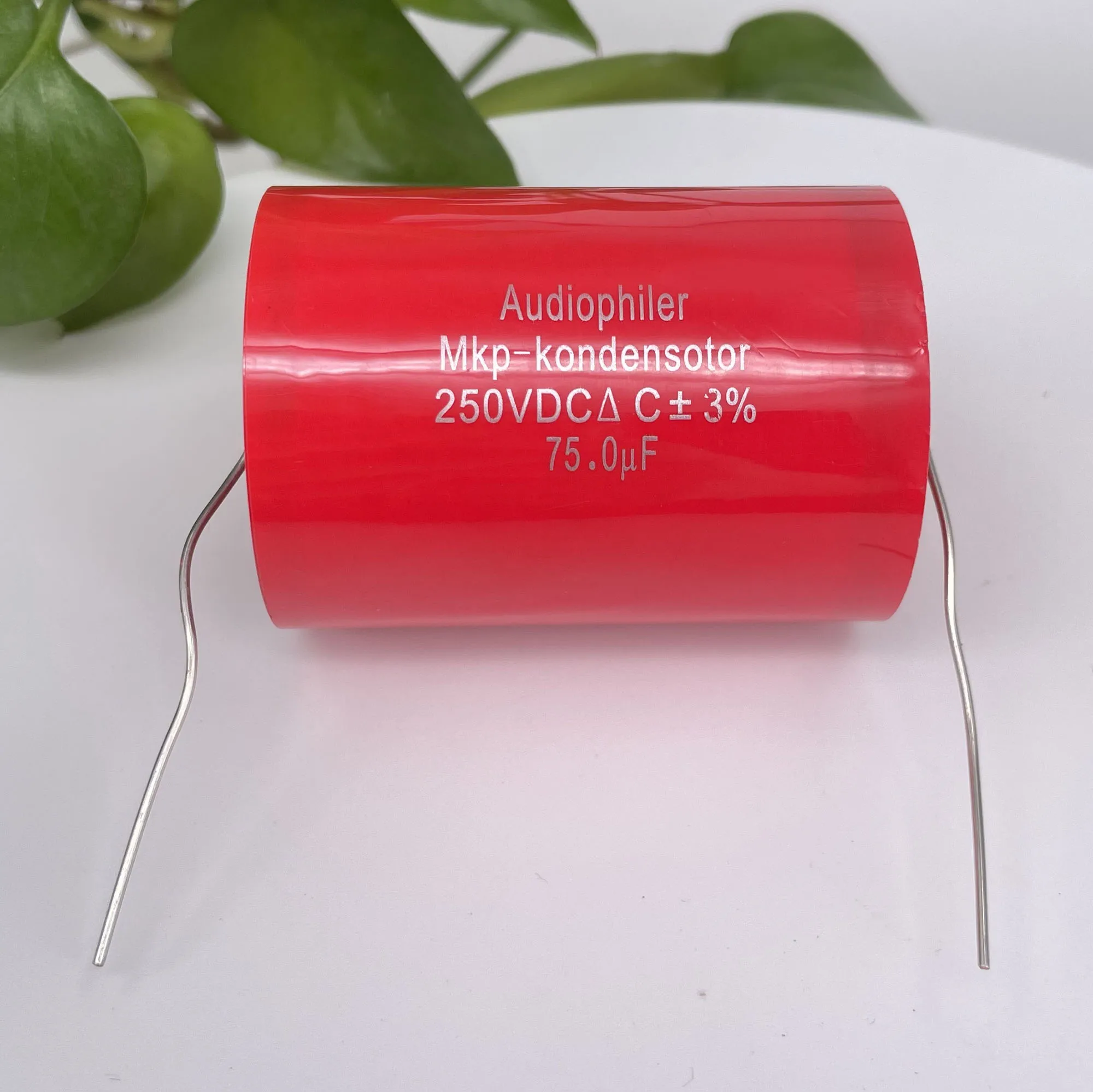 2PCS Audiophiler Axial MKP Capacitor 75uf 250V DC ±3% Test And Matched HIFI Frequency Dividing Audio Capacitance