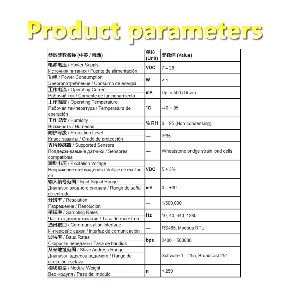 Digital 485 Weighing Sensor Amplifier PCB Modbus RTU Load Cell Transmitter High-Speed Sampling Module 1280Hz with free software