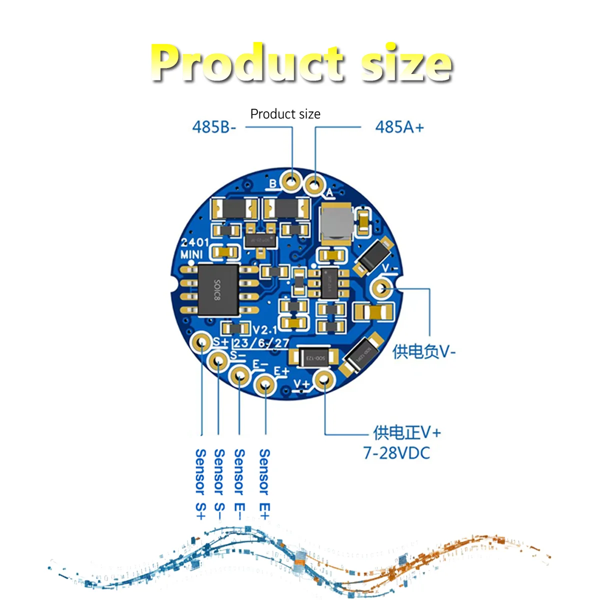 Digital 485 Weighing Sensor Amplifier PCB Modbus RTU Load Cell Transmitter High-Speed Sampling Module 1280Hz with free software