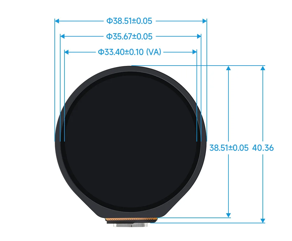 Waveshare ESP32-S3 1.28 inch Touchscreen Round Display Development Board 240X240 Pixel GC9A01 Driver for Arduino IDE MicroPython
