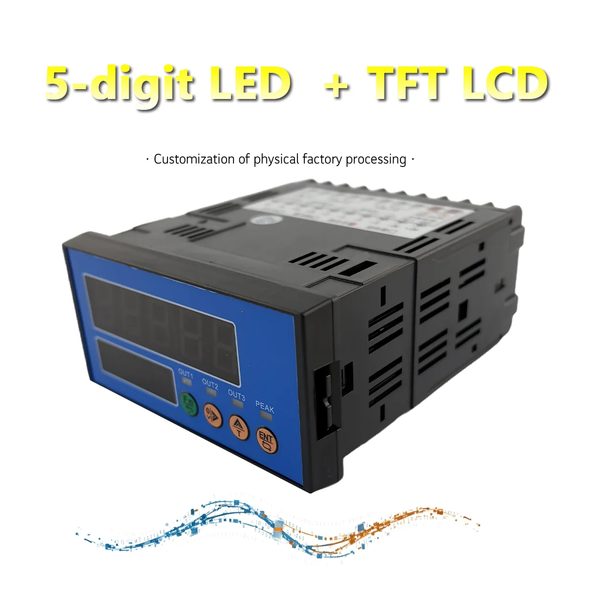 Dual Screen Weight Indicator High Resolution 1/1,000,000 Force Sensor Meter Modbus-RTU 4-20mA Analog Out Relay Control