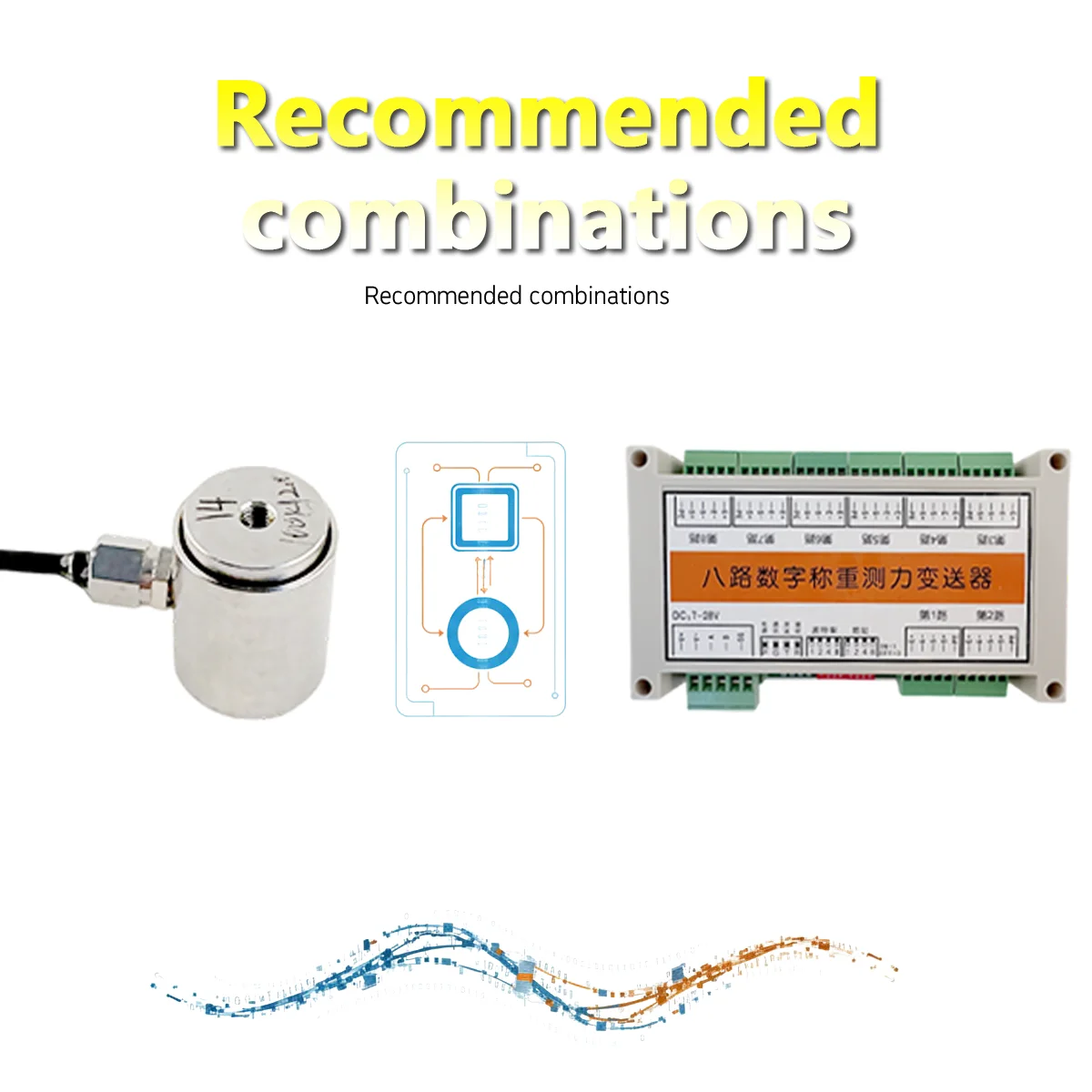 Dual Screen Weight Indicator High Resolution 1/1,000,000 Force Sensor Meter Modbus-RTU 4-20mA Analog Out Relay Control