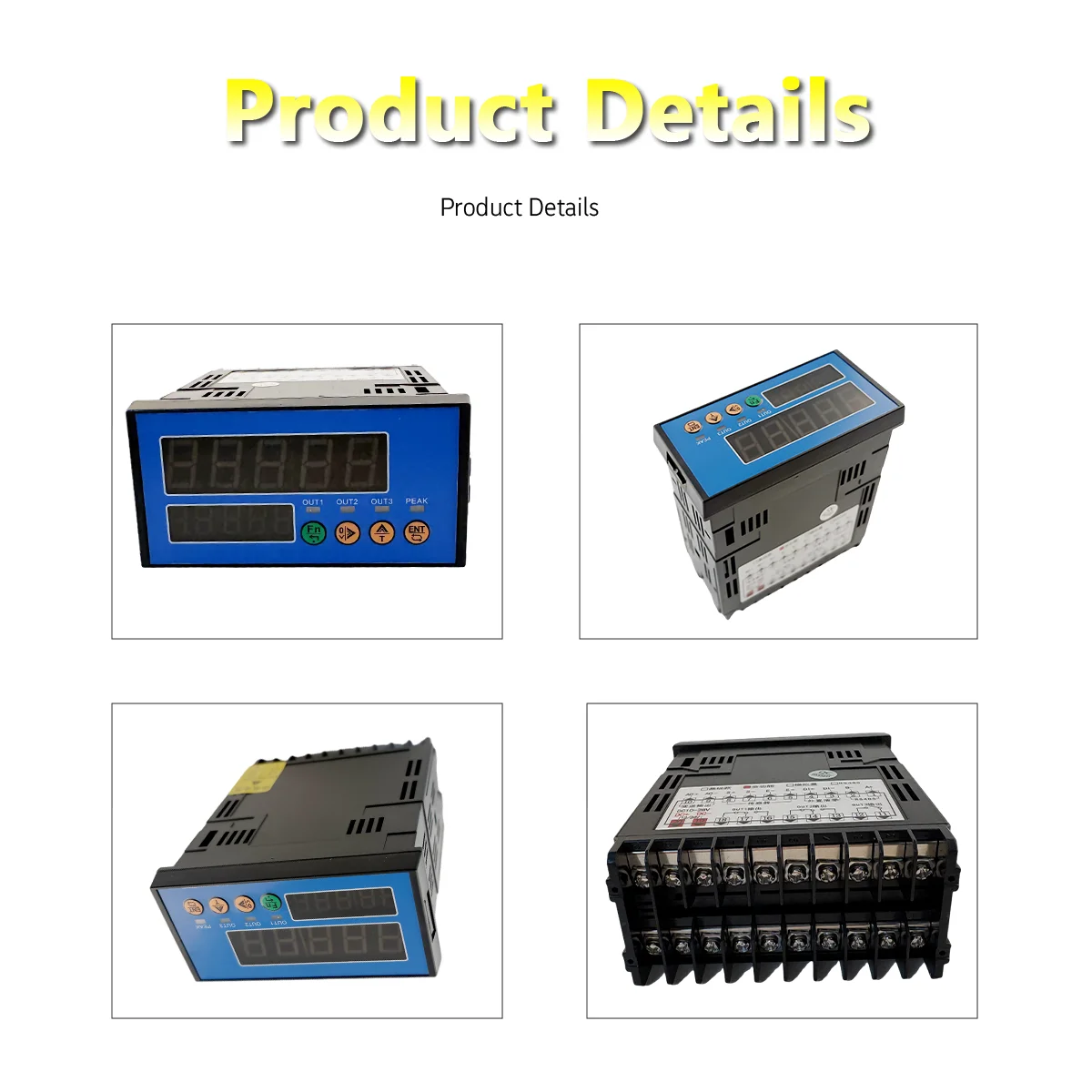 Dual Screen Weight Indicator High Resolution 1/1,000,000 Force Sensor Meter Modbus-RTU 4-20mA Analog Out Relay Control