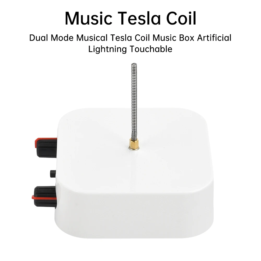 Music Tesla Coil Bluetooth/AUX Dual Mode Music Box Artificial Lightning AC110-240V Touchable Audio Input Science Experiment