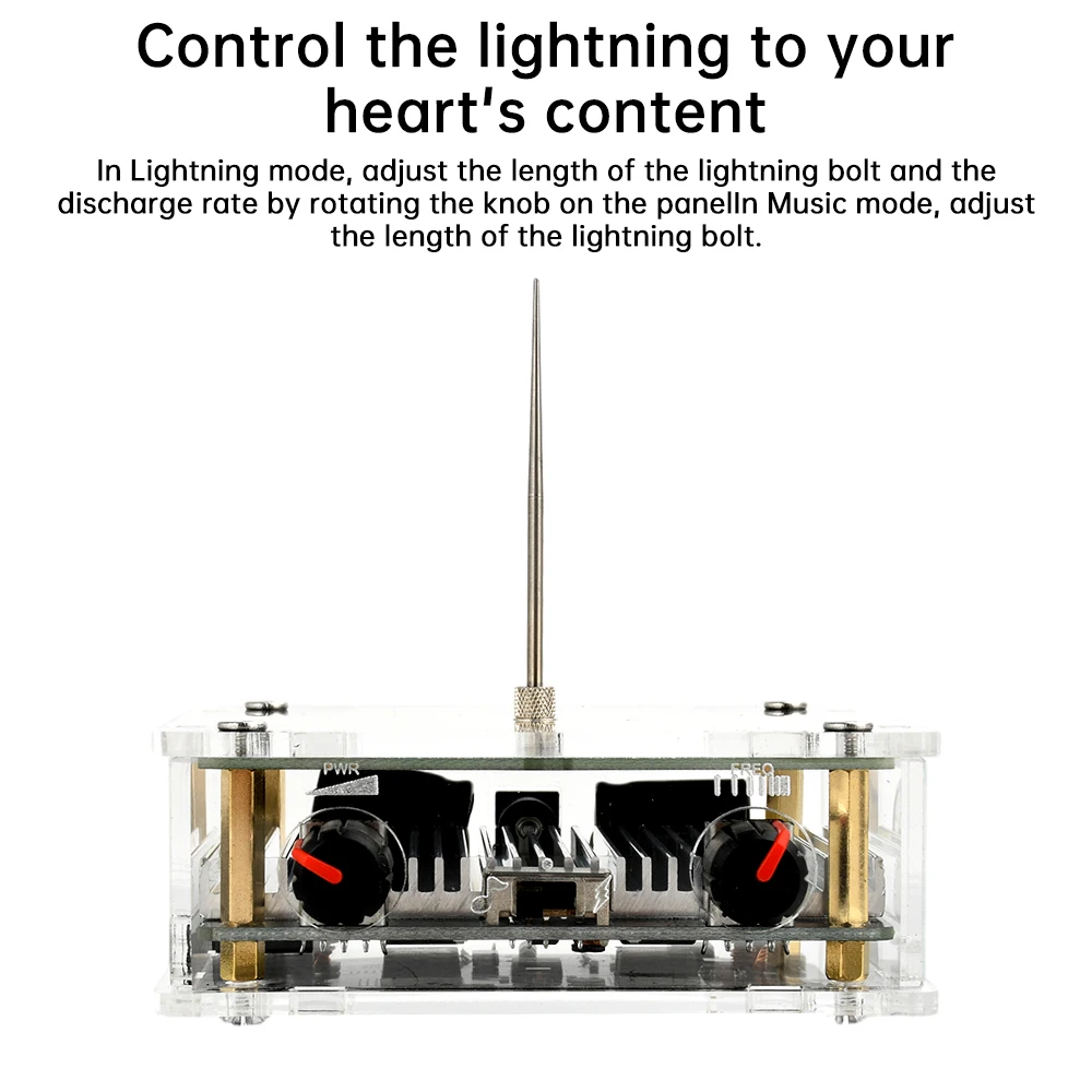 Music Tesla Coil Bluetooth/AUX Dual Mode Music Box Artificial Lightning AC110-240V Touchable Audio Input Science Experiment