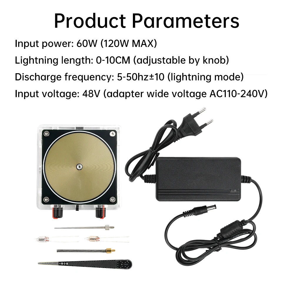 Music Tesla Coil Bluetooth/AUX Dual Mode Music Box Artificial Lightning AC110-240V Touchable Audio Input Science Experiment
