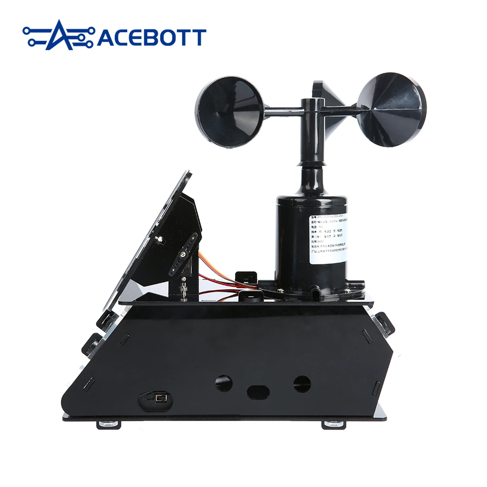 ACEBOTT IOT Weather Station Starter Kit Wind Speed Temperature Humidity Monitor Weather Forecast and Barometer for ESP32 Arduino
