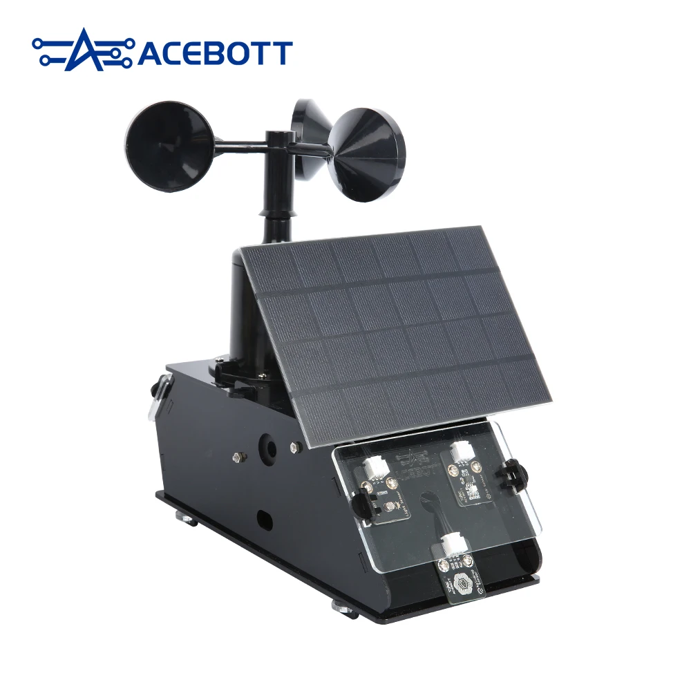 ACEBOTT IOT Weather Station Starter Kit Wind Speed Temperature Humidity Monitor Weather Forecast and Barometer for ESP32 Arduino