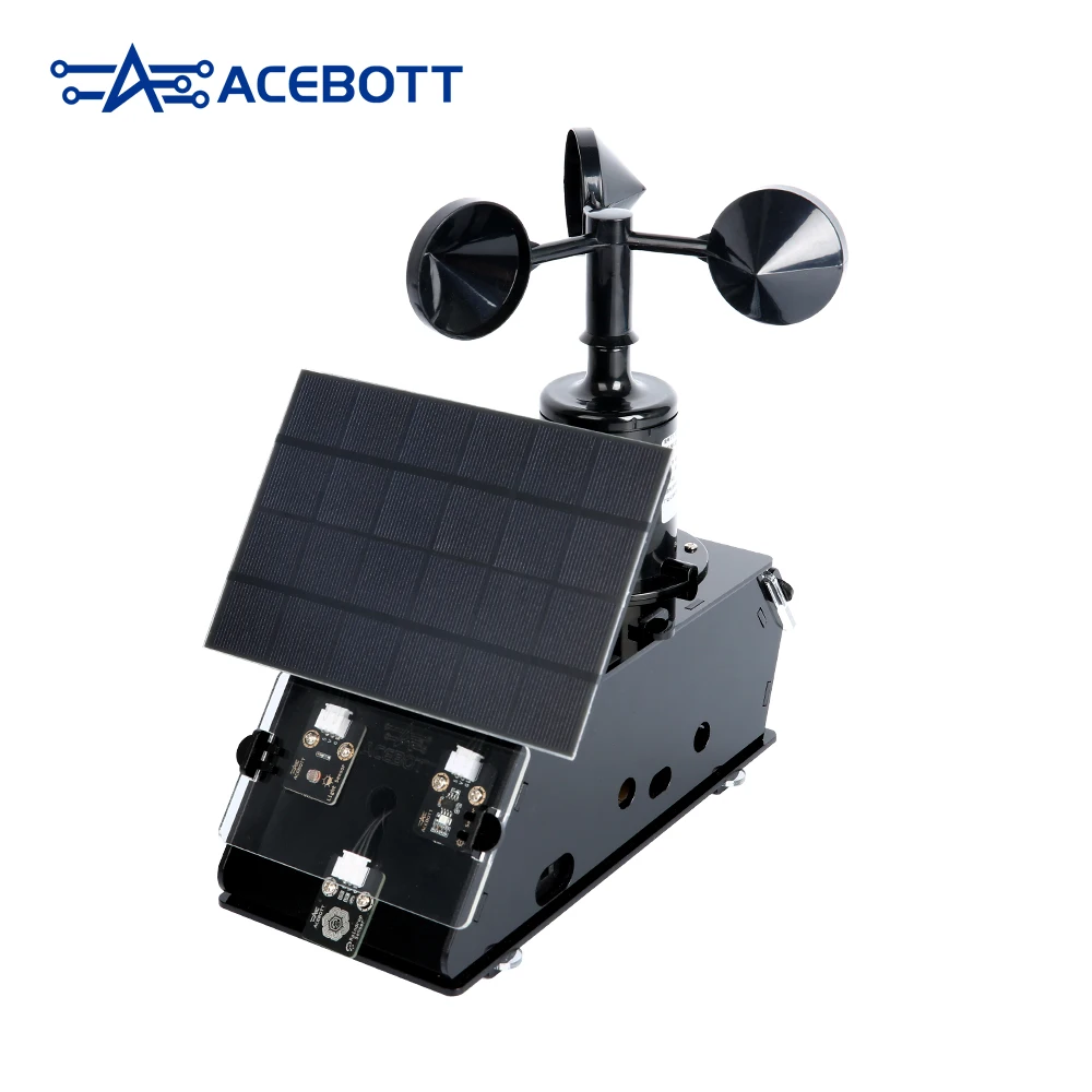 ACEBOTT IOT Weather Station Starter Kit Wind Speed Temperature Humidity Monitor Weather Forecast and Barometer for ESP32 Arduino